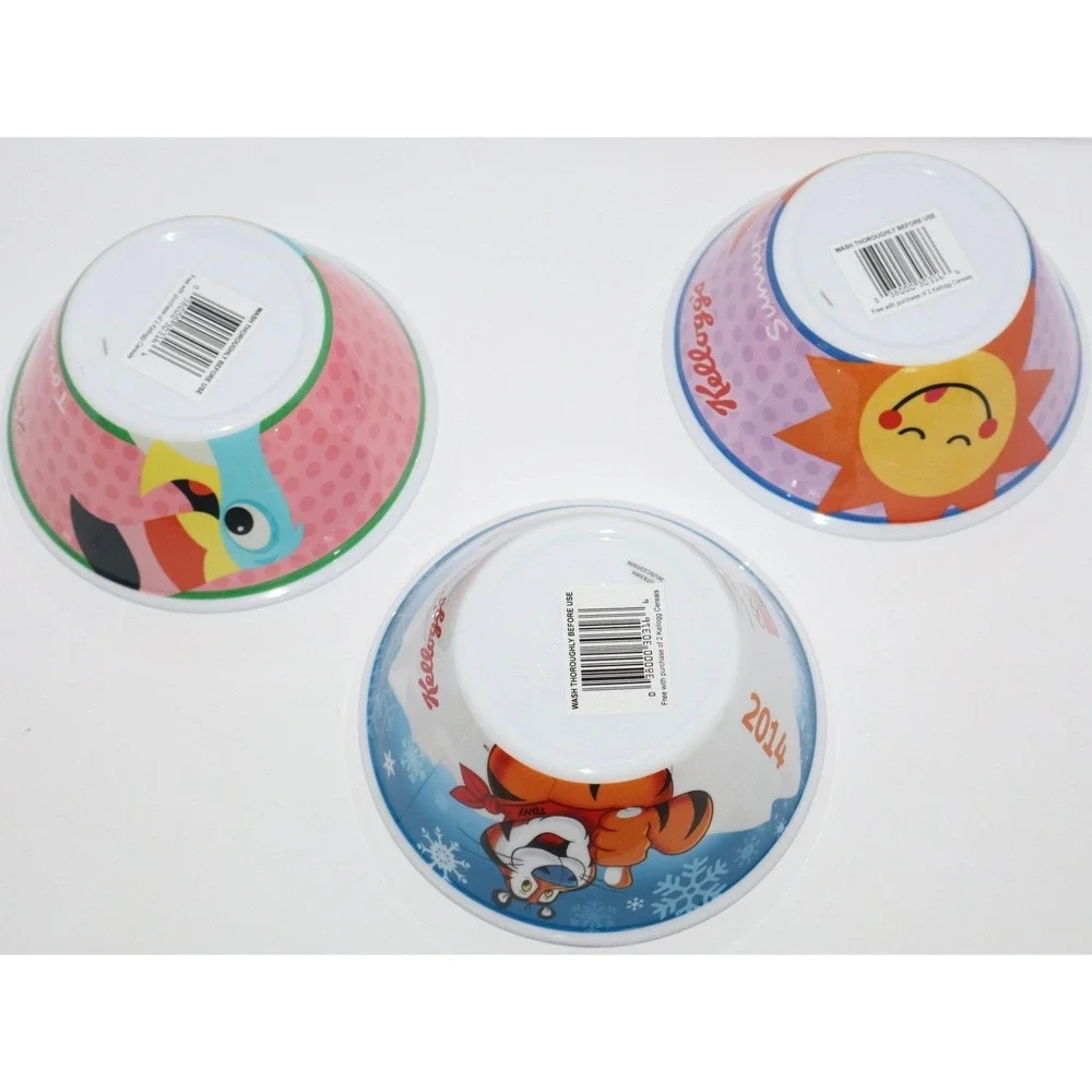 Kellogg's Cereal Bowls Set of 3 Tony the Tiger Toucan Sam Sunny 2014 Olympics
